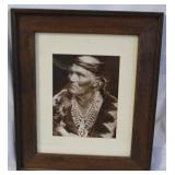 Framed Indian Chief Photograph
