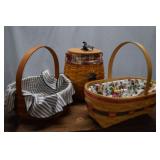 Longaberger basket grouping with liners incl Crisc