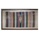 Framed Southwestern hand knotted throw