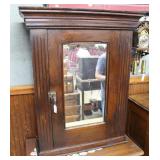 Wall Cabinet mirrored door east-lake era with thre