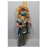 Pottery Kachina figure with corn cob legs