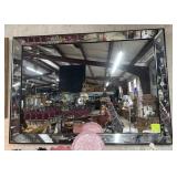 Art Deco floral accent mirror