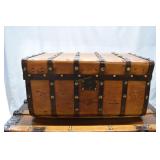 European Trunk with metal strapping and brass butt