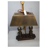 Brass to light electrified table lamp