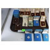 Sterling Pendants w/ necklaces, N.O.S., (19 pcs.)