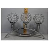 Mid Century style, chrome candle holders, 9.50ï¿½