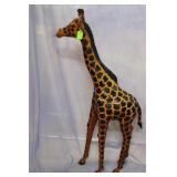 Giraffe, leather wrapped, hand painted, good
