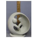 Beige stone modern art sculpture