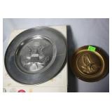Royal Holland Pewter Great Seal plate in box & Pew