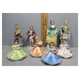 Eight Occupied Japan Victorian figures