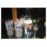 Ten Kentucky Derby glasses - assorted years