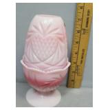Fenton Rosalene and Milk Glass Fairy Lamp