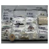 Grouping loose gemstones - Onyx, black coral, opal