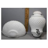 Fenton hobnail milk glass wall fountain