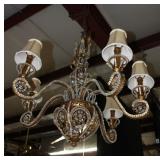 Six light contemporary chandelier