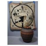 7' South west Native American pot signed Dinaj & E