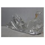 Baccarat figure of reclining lady at leisure