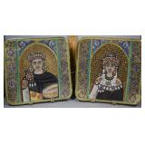 Theodora and Justinian Mosaic Italian Deruta Ceram