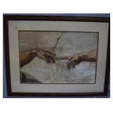 The Creation of Adam framed print 20.5' x 26.5'