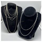 Sterling rope necklaces - 42gtw