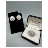 Sterling & pearl jewelry - starfish ring & pearl c