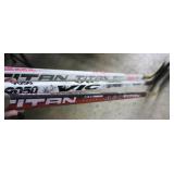 Three autographed hockey sticks