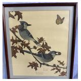 Blue Jays ornithology print signed Glenn Wilson 19