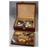 Men's jewelry box with watches & belt buckles