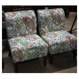 Pair contemporary side chairs in vibrant design 24