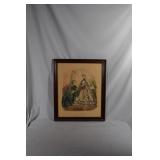 La Mode Illustree ladies in waiting framed print 1