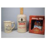 Three Beer steins - Nordic, Dortmunder Union & Bud