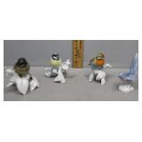 Four West German bird figures *chip to one tail*