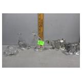 Five crystal animals - cat, penguin, bears & turtl