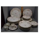 Havilland Limoges dinnerware in pink floral and go
