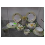 Noritake HP china incl teapot, lemonade pitcher, c