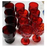 Ruby water glasses 12 total