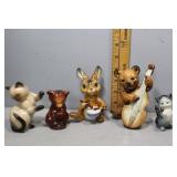 Five Goebel animals - Cat, bear & bunny
