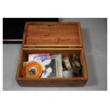 Trinket box - watches, lapel pins, tokens, & patch