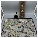 Large grouping of earrings, necklaces, rings incl