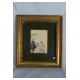 Framed print of ladies waiting 8' x 9'