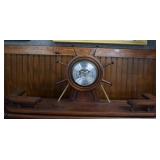 Nautical barometer wall mount shelf