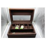 Fossil leather wrapped watch box