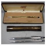 Four Cross pens incl one in presentation box