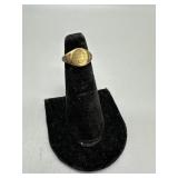 10kt ring with D monogram - 2gtw