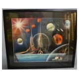 Sci-Fi mixed media framed print 21.5' x 23.5'