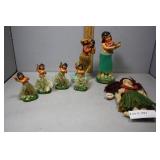Hawaiian Hula dancers incl 6 bobbles and one hand