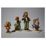 Four Hummel figures - Apple tree girl, phone call,