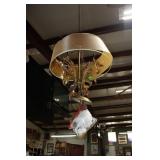 Contemporary polished metal hanging chandelier