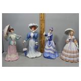 Four Gorham garden ladies in waiting porcelain fig