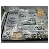 Grouping loose gemstones - Citrine, emerald, garne